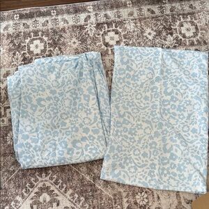 Light Blue Floral Twin Duvet Cover w/ pillow case